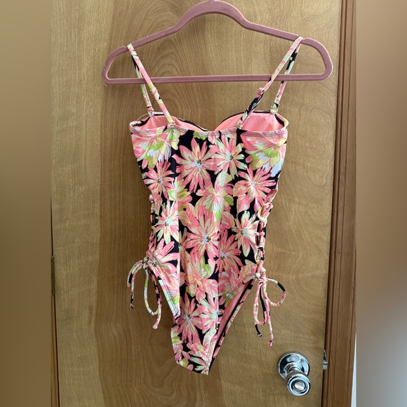 Celebrity Pink Other - Celebrity Pink Floral One Piece Swimsuit - Pink and Green
